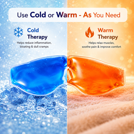 Cooling Gel Eye Mask with Ice Pad for Sleeping, Pain Relief & Dark Circles for Men & Women